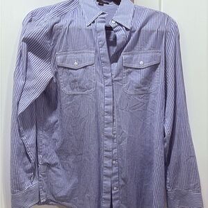 Ann Taylor Blue Button Down Shirt